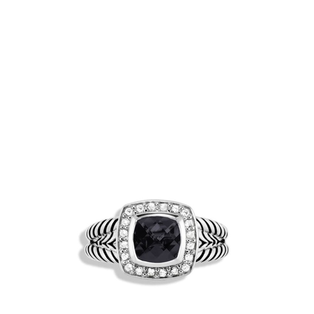 Petite Albion Ring Black Onyx & Diamond - Picture 2 of 6